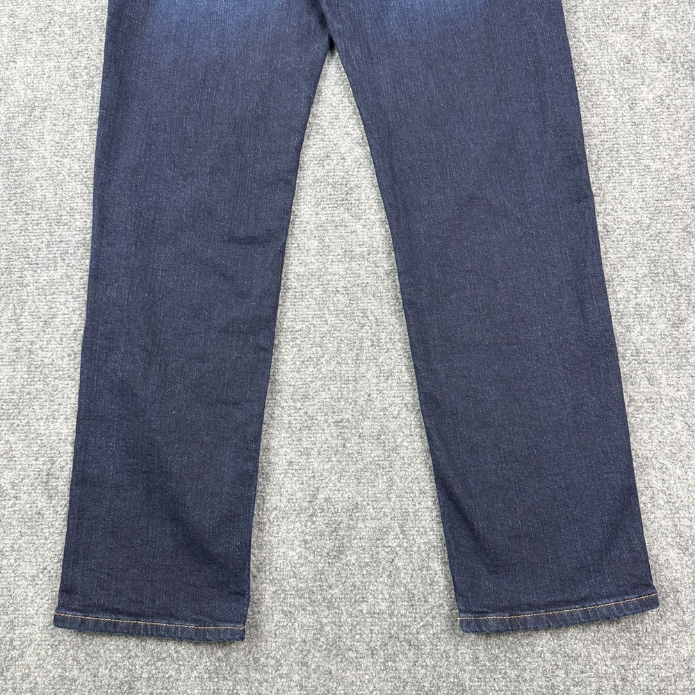 Lee Mens Slim Straight Denim Jeans Size 32x30 Comfort Stretch Blue Gusseted - Picture 5 of 12